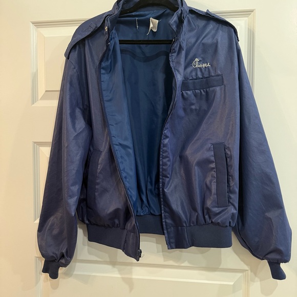 Vintage Chick-fil-A King Louie Pro Fit Jacket Navy Blue XL Made in USA Bomber - Picture 7 of 8